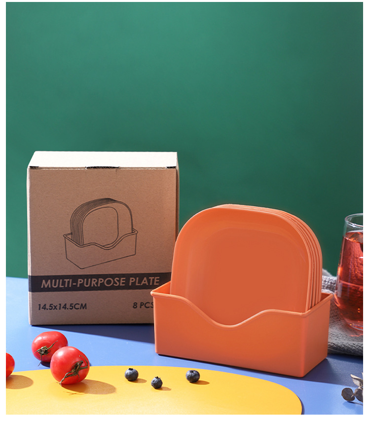 馬卡龍多用途小盤子組 創意可愛水果盤 一體成形塑膠盤 多用途盛裝盤17
