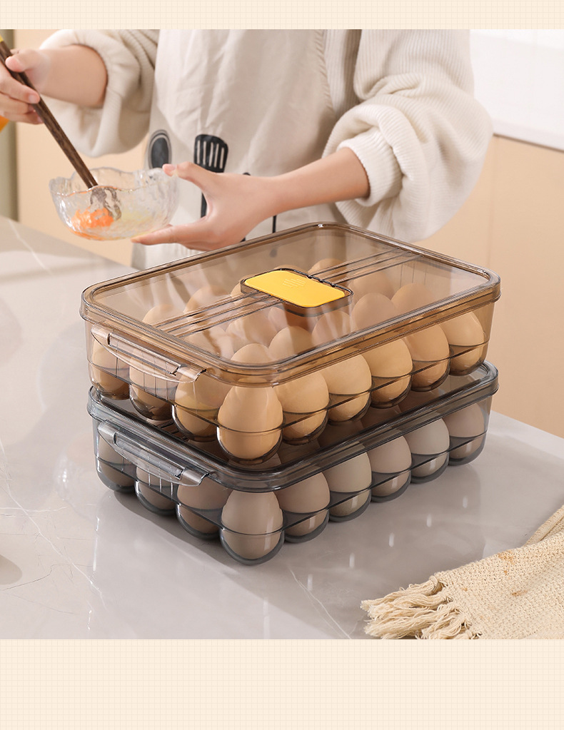 加蓋雞蛋收納盒 日式防碰撞雞蛋專用整理盒 冰箱保鮮雞蛋盒16