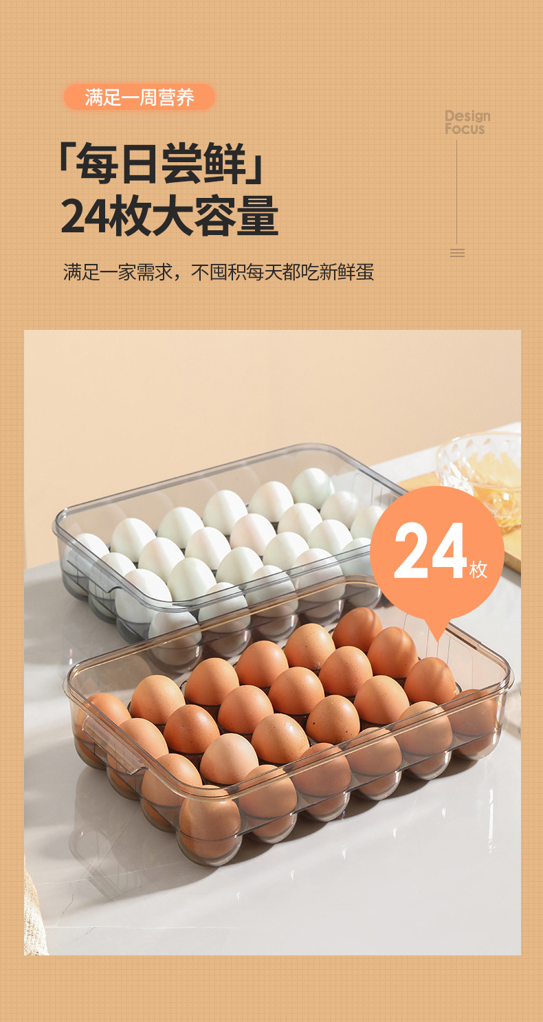 加蓋雞蛋收納盒 日式防碰撞雞蛋專用整理盒 冰箱保鮮雞蛋盒3