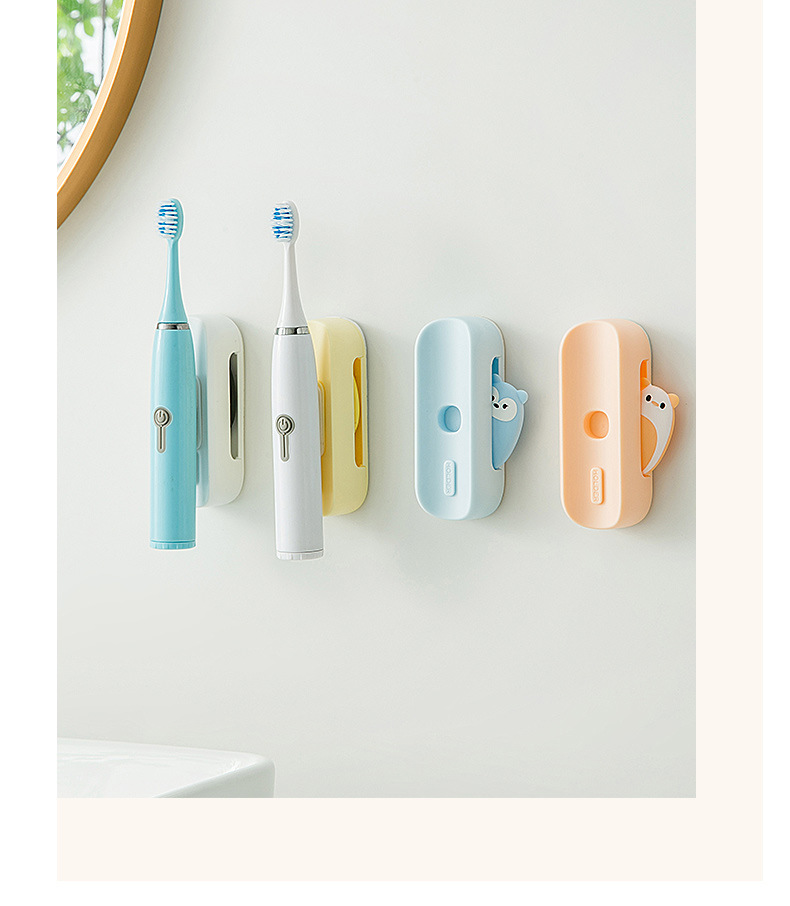 可愛動物磁吸式電動牙刷架 創意牙刷收納架 浴室黏貼式置物架18