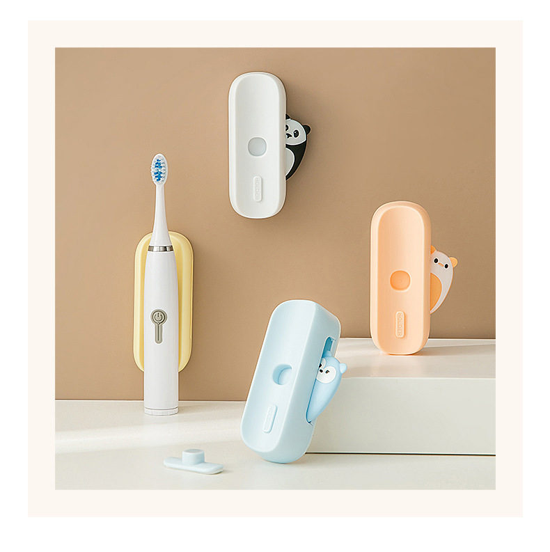 可愛動物磁吸式電動牙刷架 創意牙刷收納架 浴室黏貼式置物架19