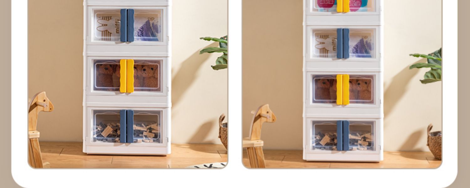 雙開折疊式整理箱 前開式玩具零食書本收納箱 多用途分類收納儲物箱3