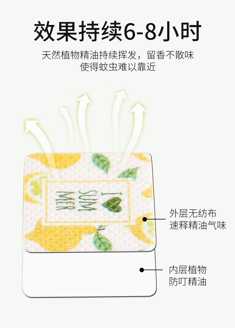 可愛圖案防蚊貼18枚 植物精油驅蚊貼片隨身包4