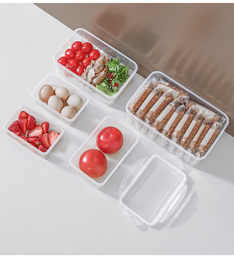 冰箱透明保鮮盒 可微波密封保鮮盒 多規格多用途收納盒 水果儲物盒 密封盒2