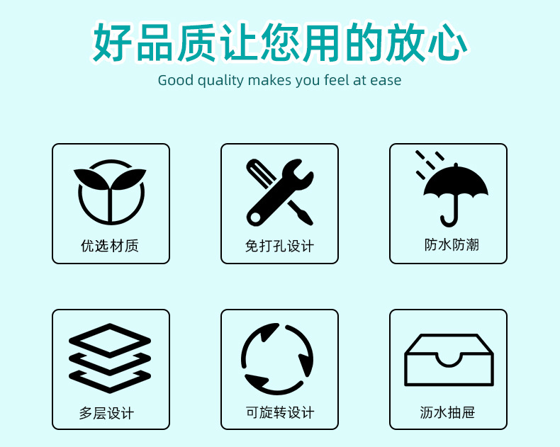 壁掛式可旋轉肥皂盒 抽屜式瀝水肥皂架 浴室置物架 多層香皂收納架1