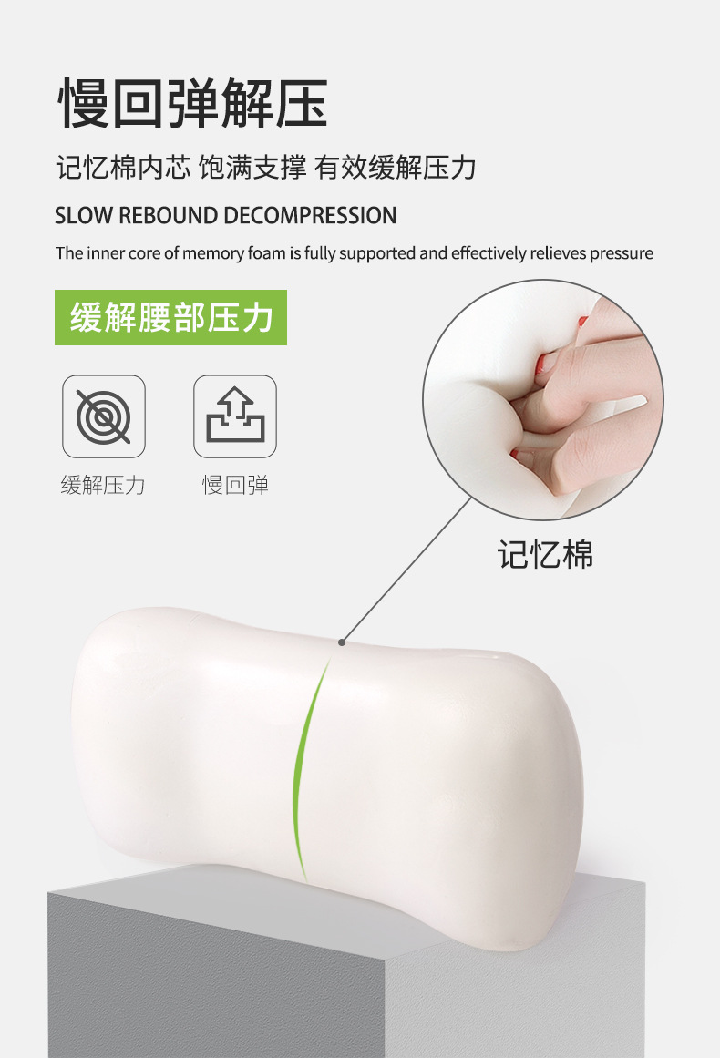 可愛小熊記憶棉護頸枕 安神舒眠記憶枕 慢回彈睡眠枕頭 緩解壓力枕頭4
