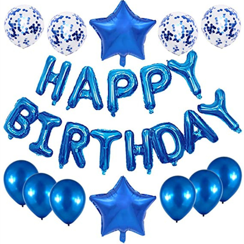 生日派對氣球套裝 生日派對 鋁膜氣球 派對裝飾 數字氣球 13