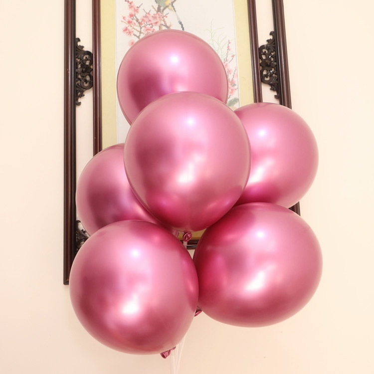 12寸加厚金屬質感乳膠氣球50入 派對裝飾 節慶佈置 氣球派對5